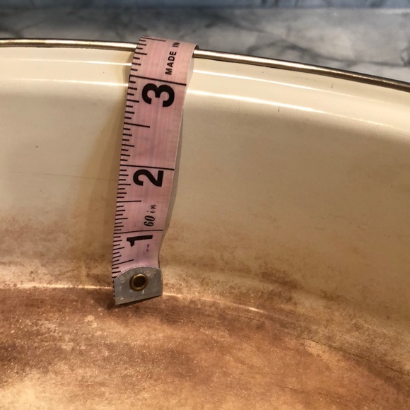 Vintage Enamel Roasting Pan Roaster GUC 6x13
